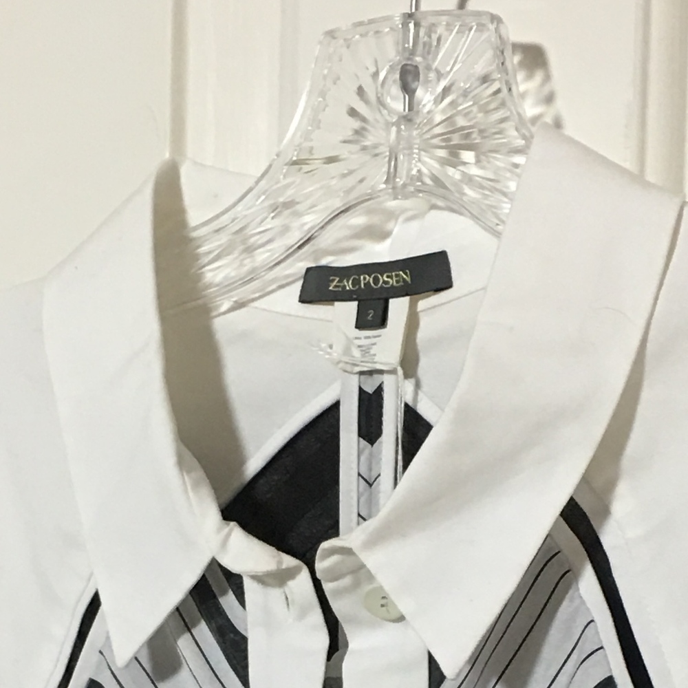 Zac Posen Organdy Stripe Black White Dress $1290! - Picture 6 of 14